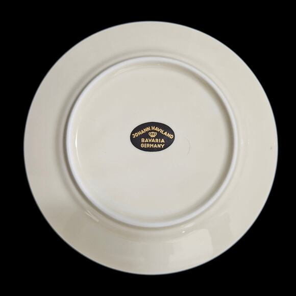 Johann Haviland Bavaria Germany Blue Garland 6” Bread Plates Set of 3 - Picture 2 of 5